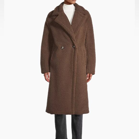 Apparis Anoushka Faux Fur Double-Breasted Long Teddy Coat Size XXL - Picture 4 of 14